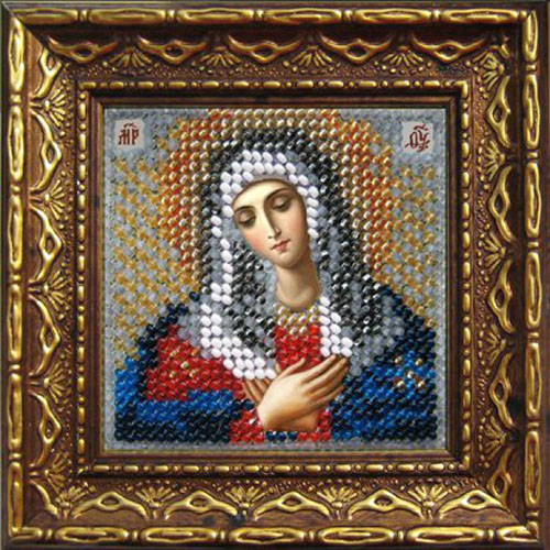 2068дПИ Набор для вышивания бисером 'Вышивальная мозаика' Икона 'Прсв. Богородица Умиление', 6,5*6,5 см