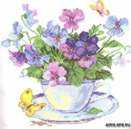 2-01 Набор для вышивания АЛИСА 'Утренние цветы' 24*24см