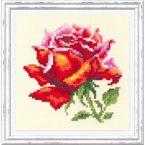 150-003 Набор для вышивания Чудесная игла 'Красная роза' 11*11см