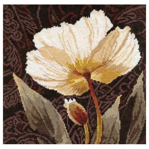 2-17 Набор для вышивания АЛИСА 'Белые цветы. Залитый светом' 25'25см