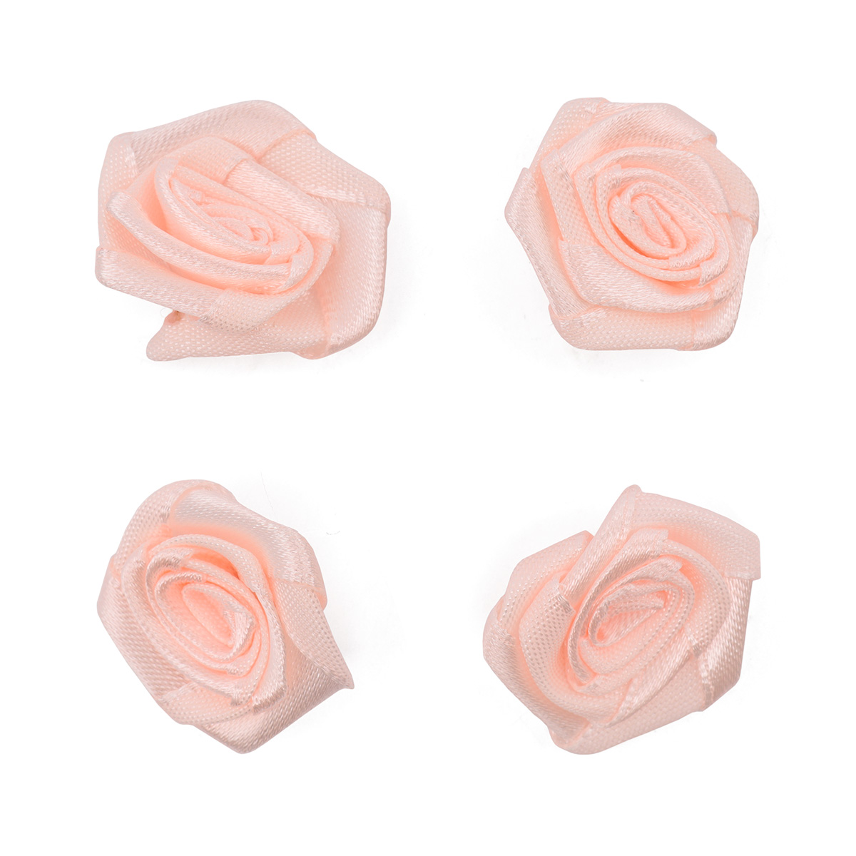 Цветы пришивные атласные 'Роза' 2,5 см, 4шт.