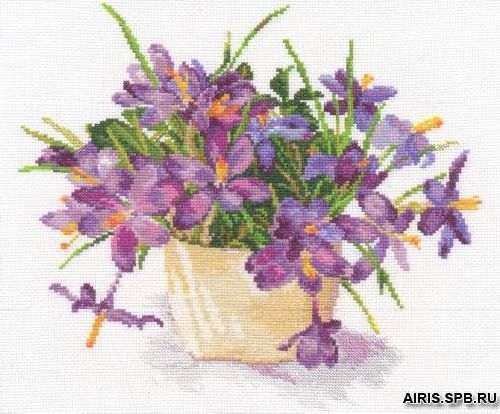 2-26 Набор для вышивания АЛИСА 'Цветущий сад: Крокусы' 26*29см