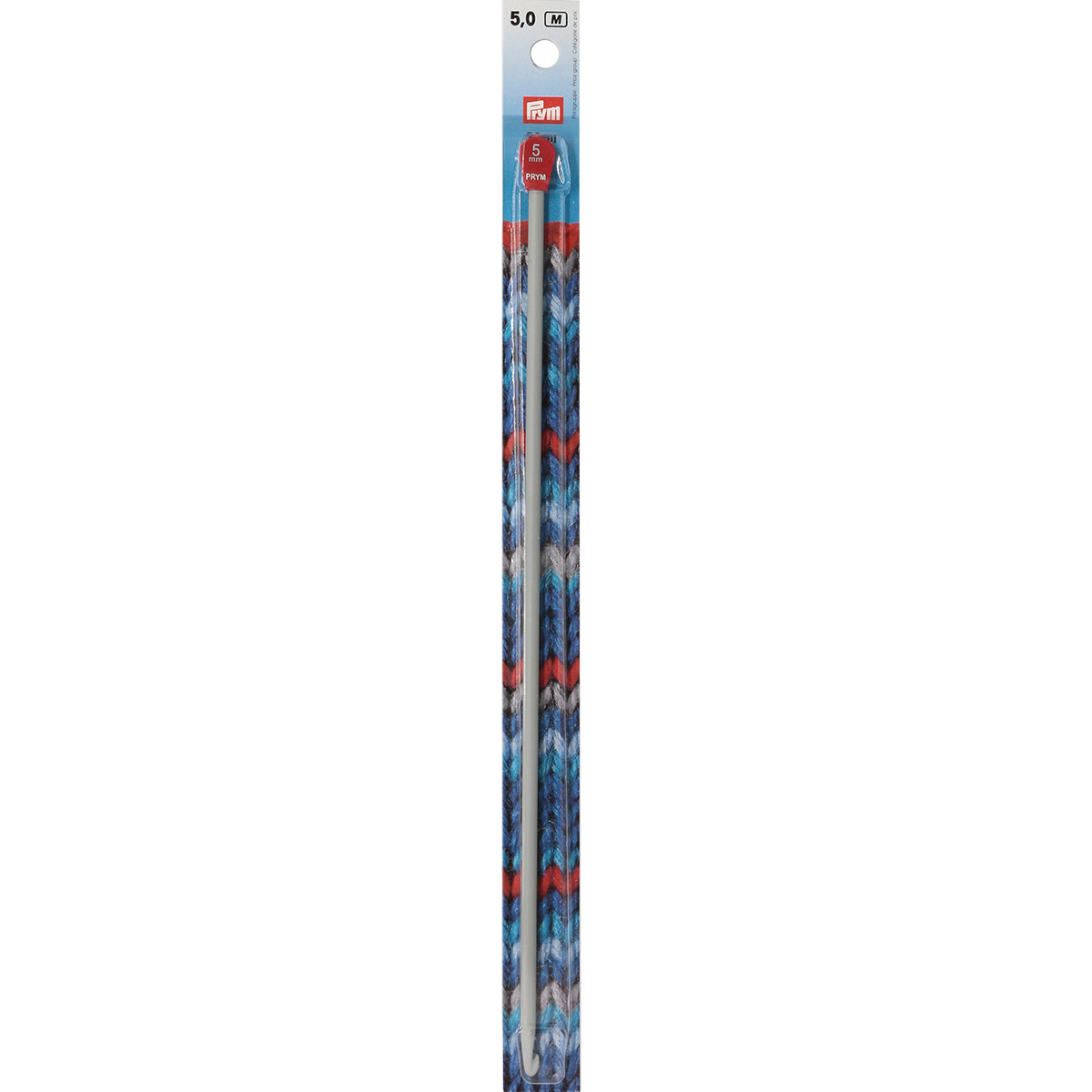 195219 Крючок для вязания тунисский, 5 мм*30 см, Prym