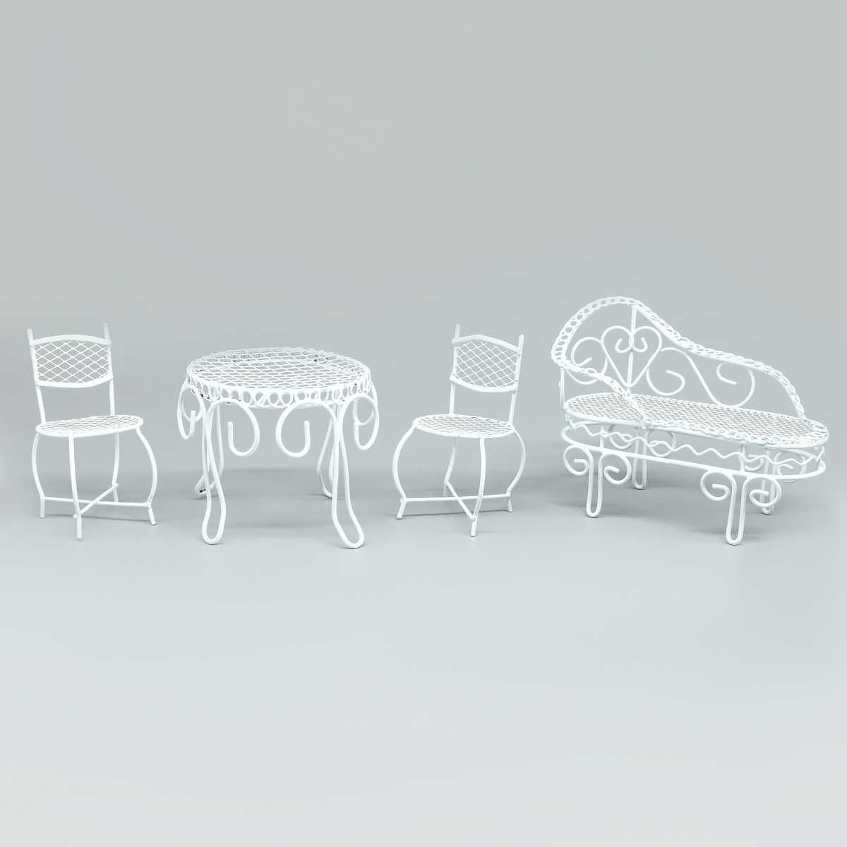 Мебель для куклы, 4 предмета (стол, стулья, кушетка), Astra&Craft