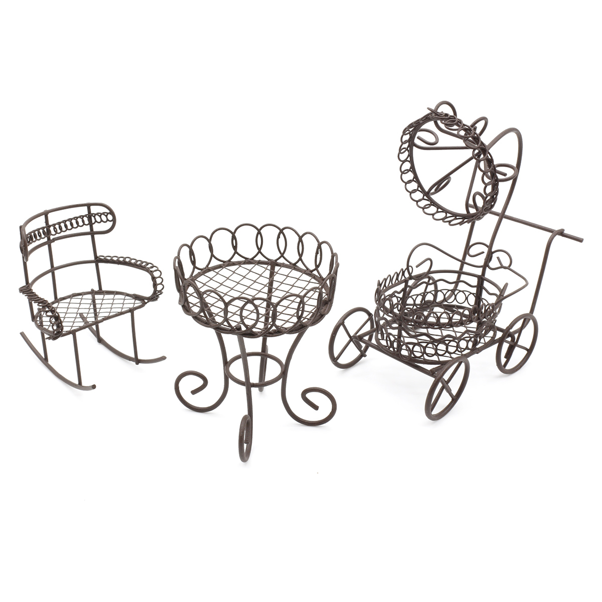 Мебель для куклы, 3 предмета (коляска, кресло, стол), Astra&Craft