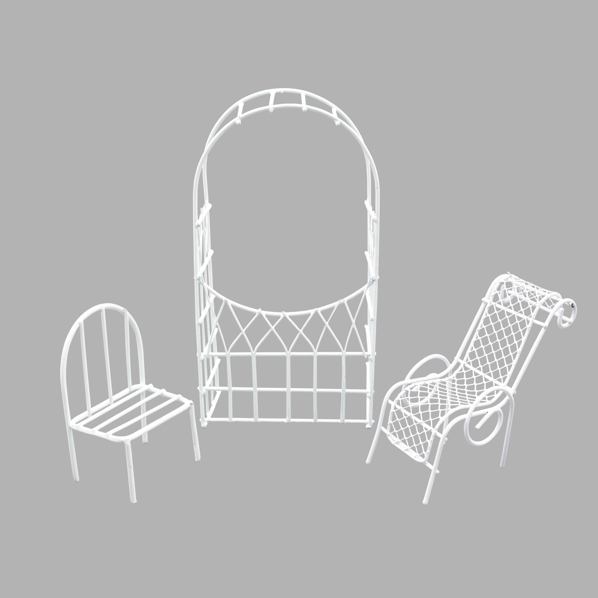 Мебель для куклы, 3 предмета (шезлонг, стул, арка), Astra&Craft