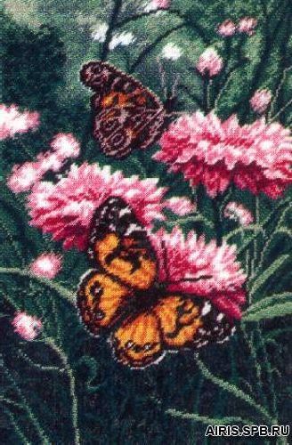636 Набор для вышивания Hobby&Pro 'Бабочки', 28*19 см