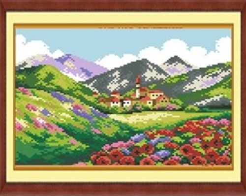 7508 Мозаика Cristal 'Город в горах', 35*30 см