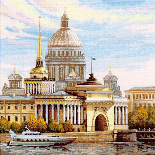 1283 Набор для вышивания Riolis 'Санкт-Петербург. Адмиралтейская набережная', 40*40 см