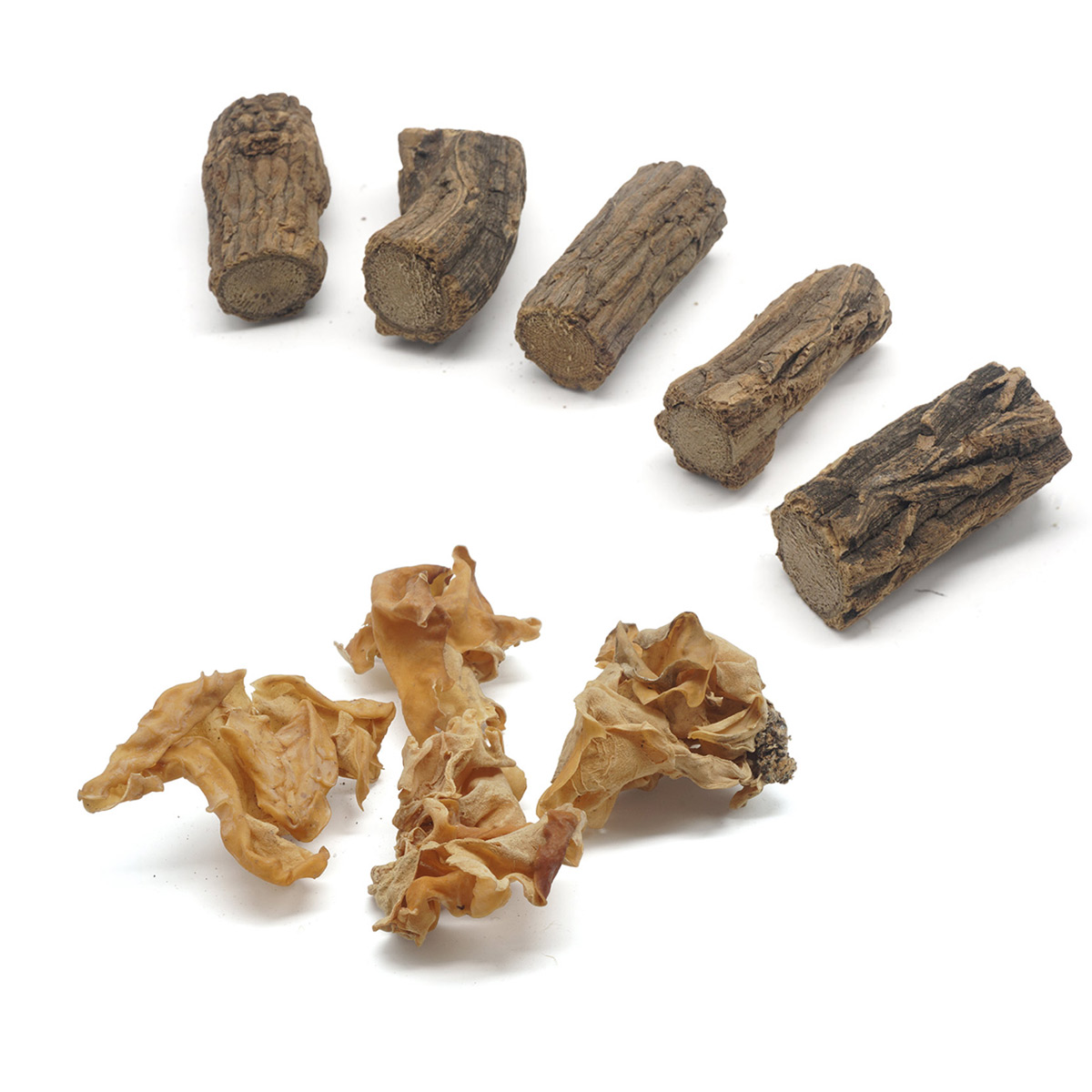 Набор декоративных элементов (ветки акебии 5см, грибы древесные)