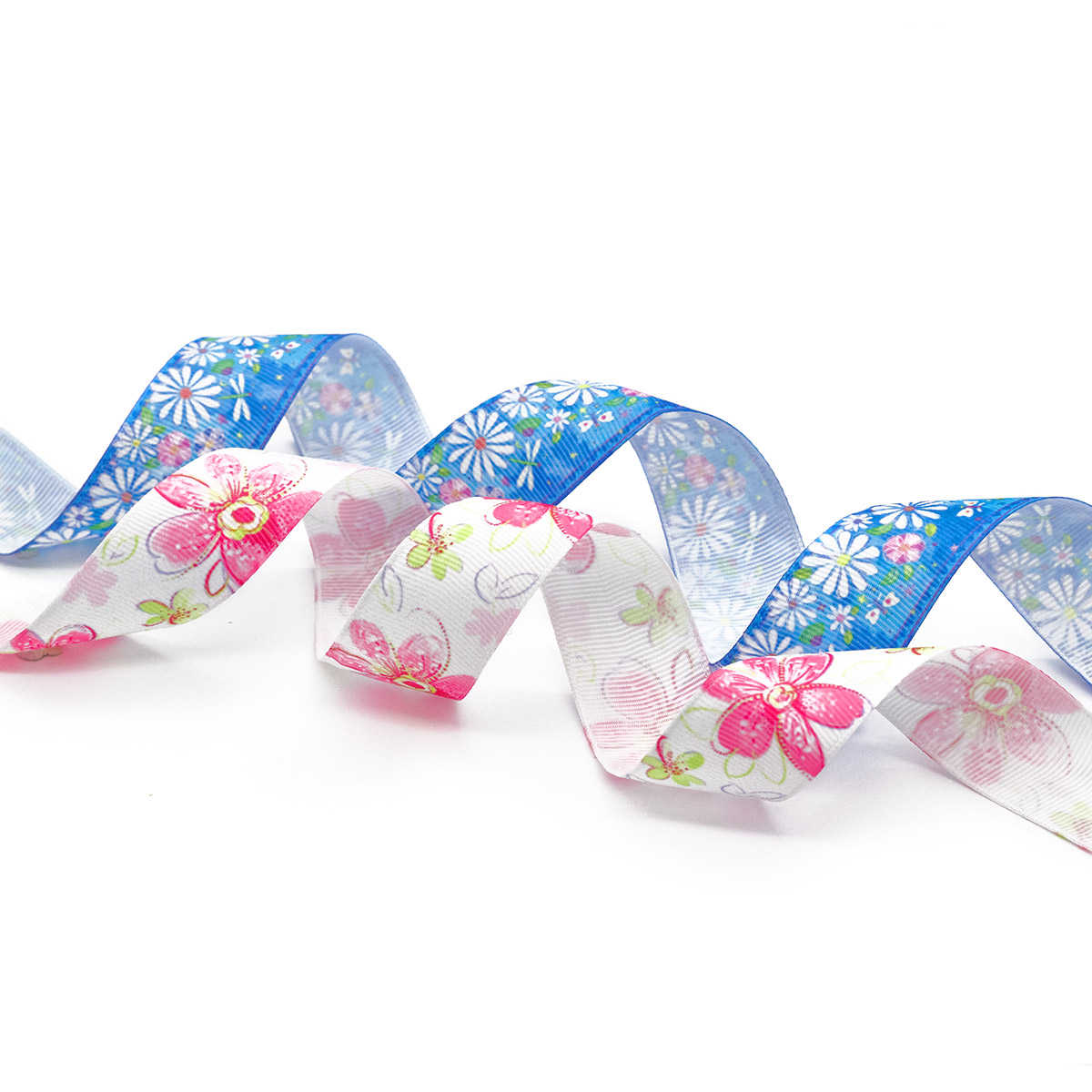 Ленты декоративные 'Цветы и бабочки', ширина 25 мм, длина 1 м, 4 шт